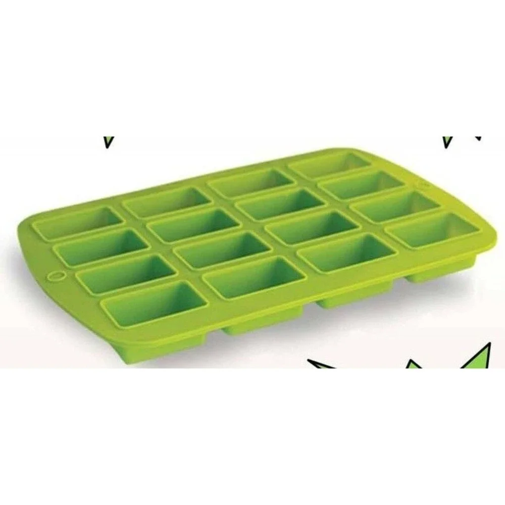NIP Tastefully Simple Green Silicone Bar Pan 16 Rectangular Bars